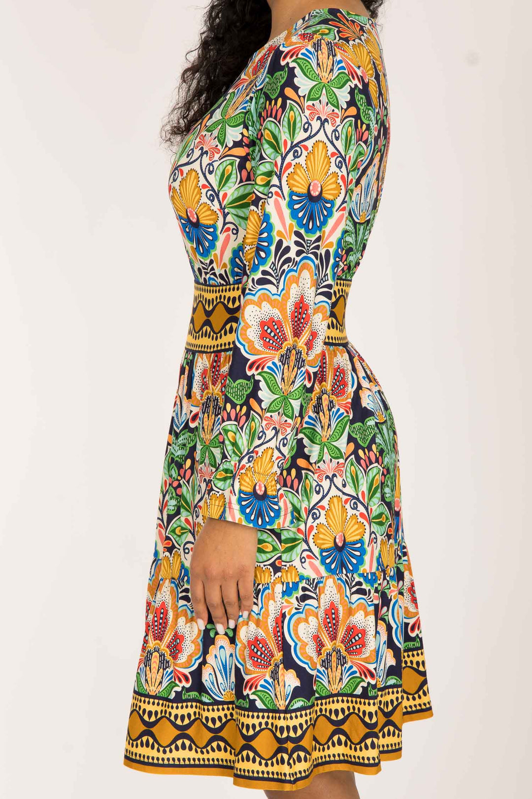 Wow short jersey dress - Navy folklore