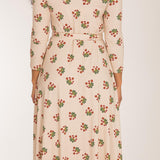 Bestie wrap midi jersey dress - Beige