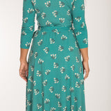Bestie wrap midi jersey dress - Turquoise