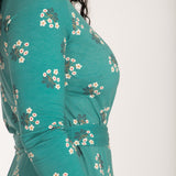 Bestie wrap midi jersey dress - Turquoise