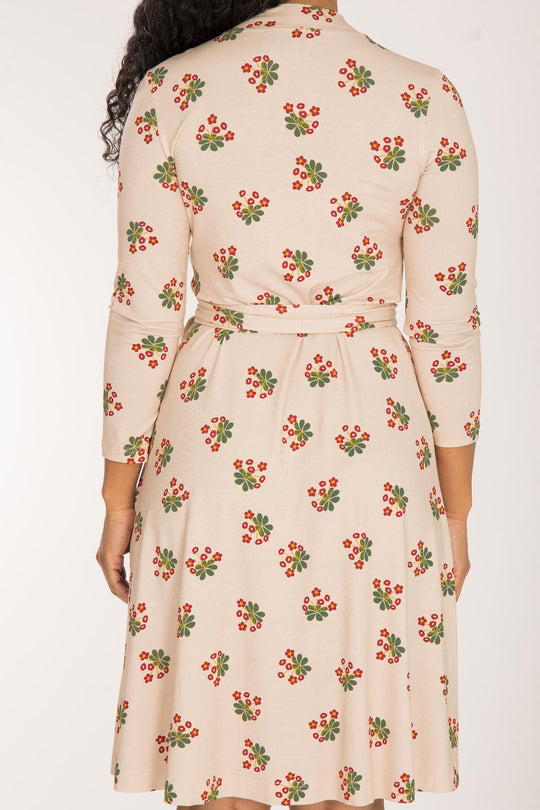 Bestie wrap short jersey dress - Beige