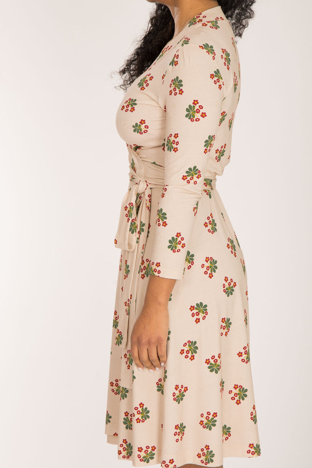 Bestie wrap short jersey dress - Beige
