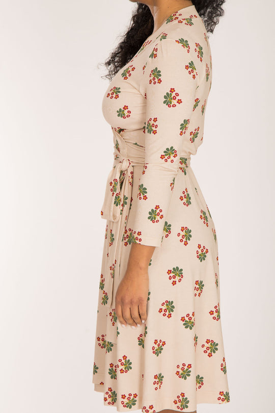 Bestie wrap short jersey dress - Beige