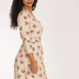 Bestie wrap short jersey dress - Beige