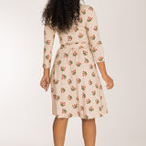Bestie wrap short jersey dress - Beige