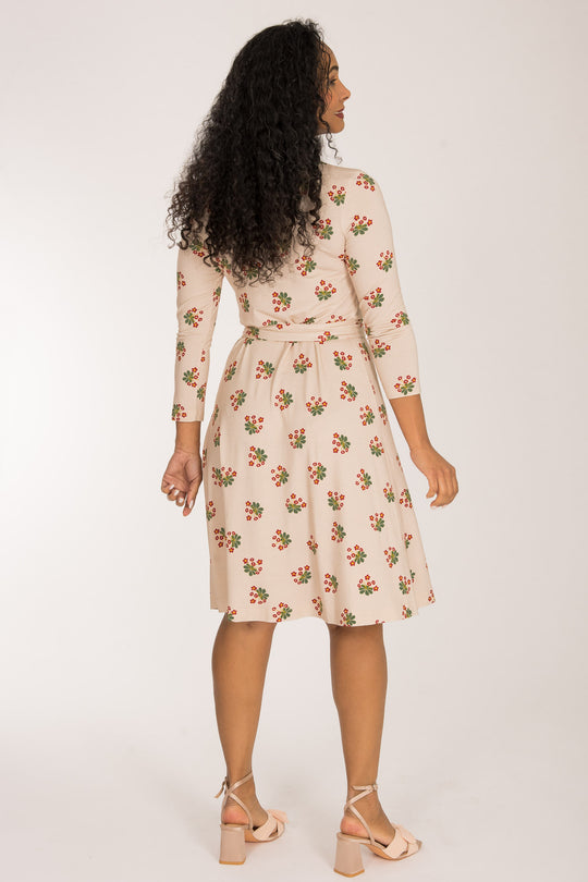 Bestie wrap short jersey dress - Beige