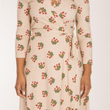 Bestie wrap short jersey dress - Beige