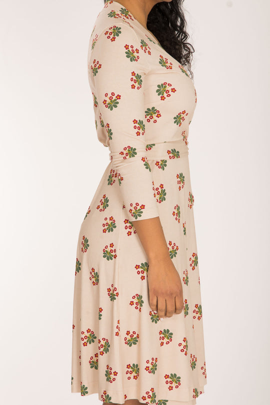 Bestie wrap short jersey dress - Beige