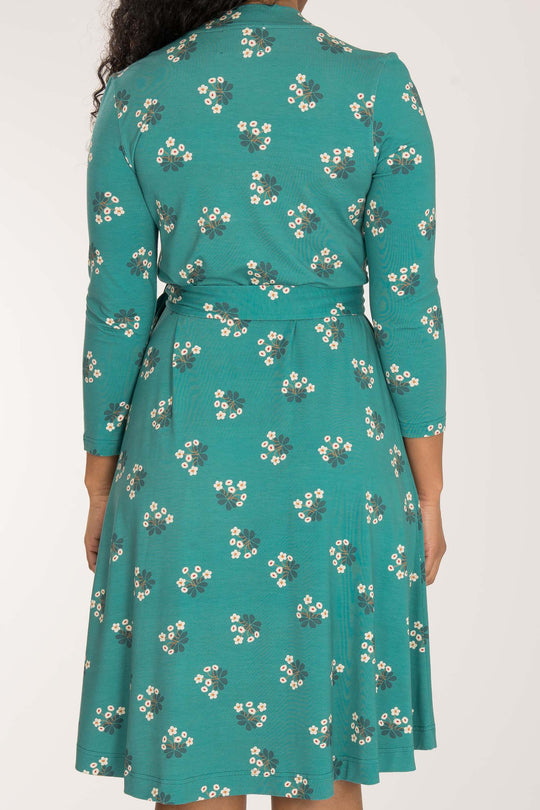 Bestie wrap short jersey dress - Turquoise