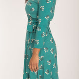 Bestie wrap short jersey dress - Turquoise