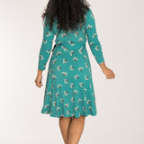 Bestie wrap short jersey dress - Turquoise