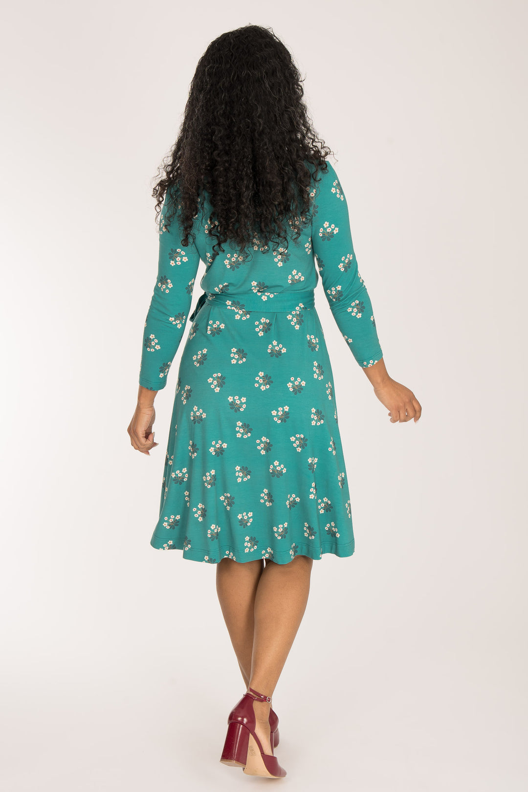 Bestie wrap short jersey dress - Turquoise