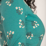 Bestie wrap short jersey dress - Turquoise