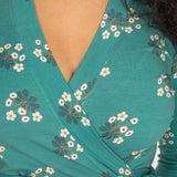 Bestie wrap short jersey dress - Turquoise