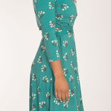 Bestie wrap short jersey dress - Turquoise