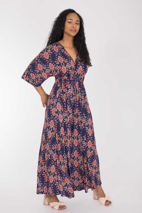 To wear everywhere maxi jersey dress - Navy