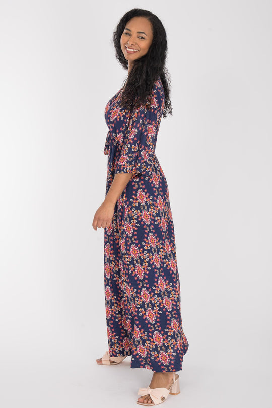 To wear everywhere maxi jersey dress - Navy
