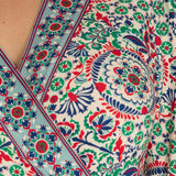 Slip-On wrap midi jersey dress - Blue folklore
