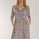 Ideal short jersey dress - Blue folklore