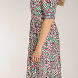 Ideal short jersey dress - Blue folklore