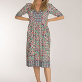 Ideal short jersey dress - Blue folklore