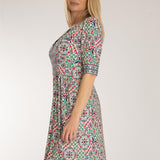 Ideal short jersey dress - Blue folklore