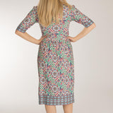 Ideal short jersey dress - Blue folklore