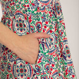Ideal short jersey dress - Blue folklore