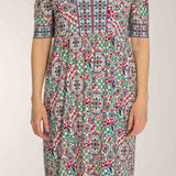 Ideal short jersey dress - Blue folklore