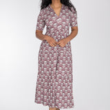 Forever mine collar midi jersey dress - Mauve