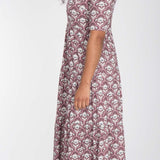 Forever mine collar midi jersey dress - Mauve