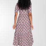 Forever mine collar midi jersey dress - Mauve