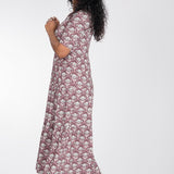 Forever mine collar midi jersey dress - Mauve