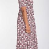 Forever mine collar midi jersey dress - Mauve