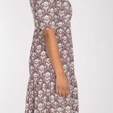Forever mine collar short jersey dress - Mauve