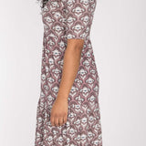 Forever mine collar short jersey dress - Mauve