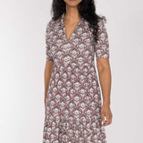 Forever mine collar short jersey dress - Mauve