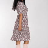 Forever mine collar short jersey dress - Mauve