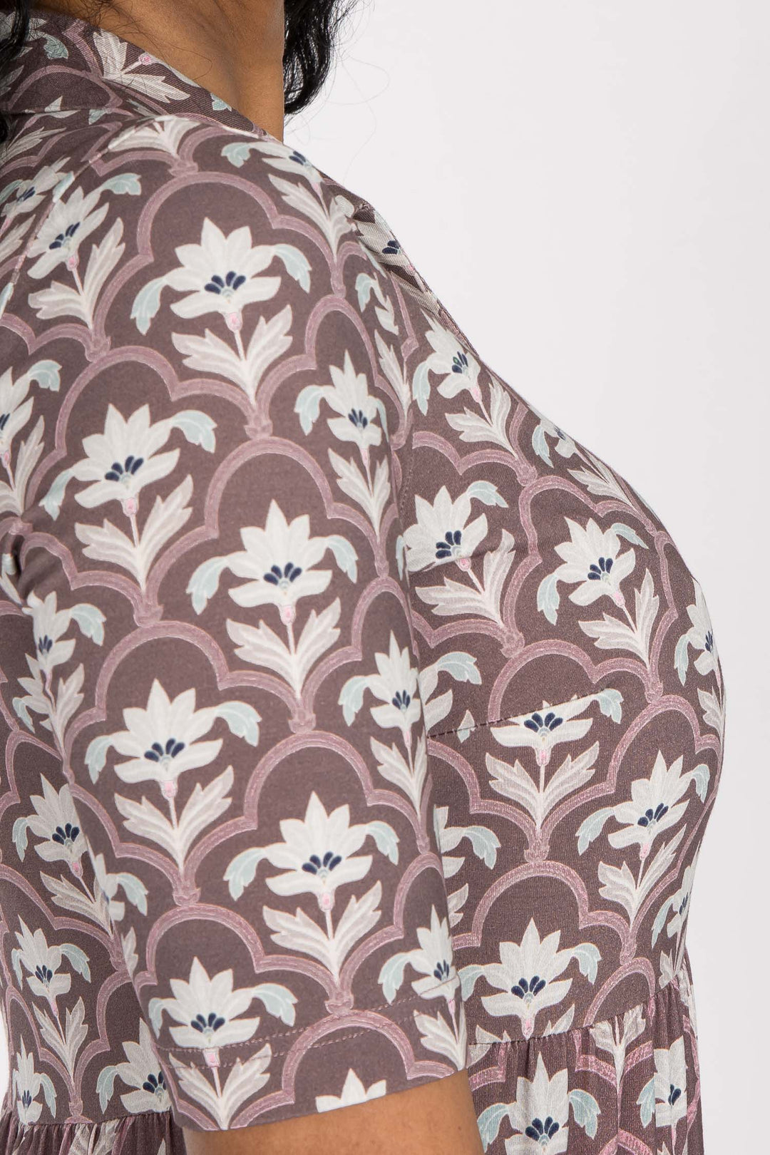 Forever mine collar short jersey dress - Mauve