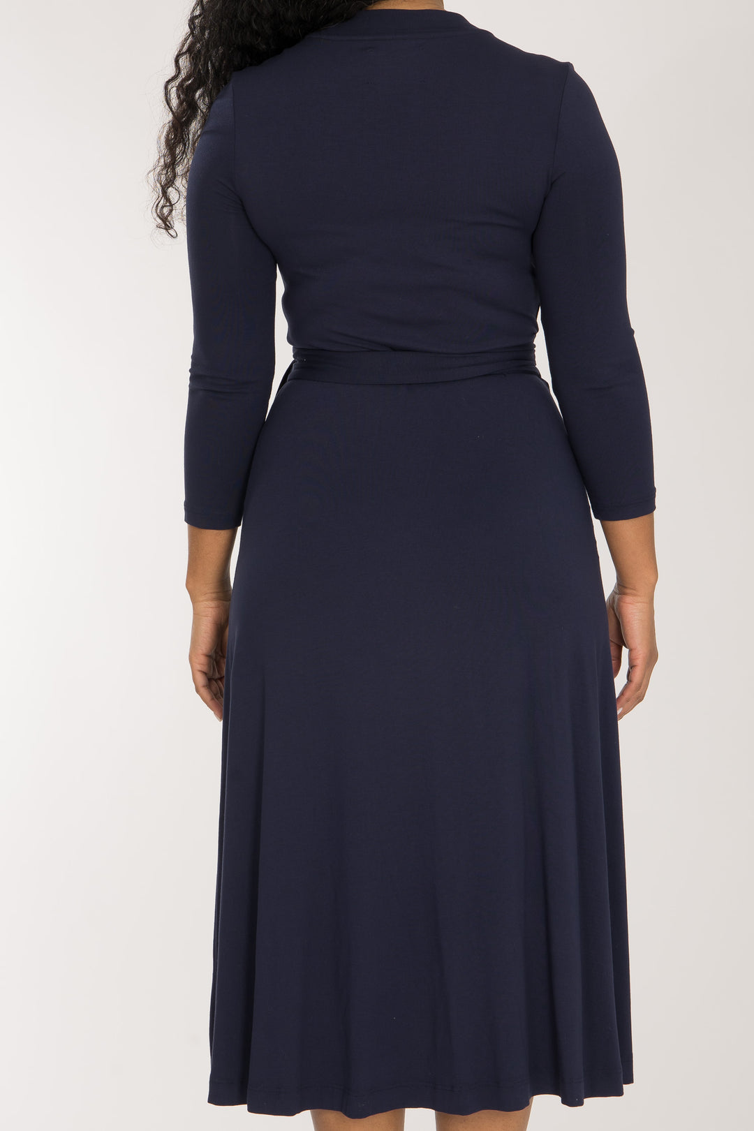 Bestie wrap midi jersey dress - Navy