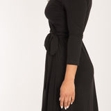 Bestie wrap short jersey dress - Black