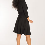 Bestie wrap short jersey dress - Black