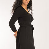 Bestie wrap short jersey dress - Black
