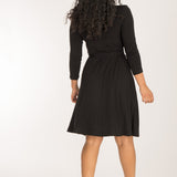 Bestie wrap short jersey dress - Black