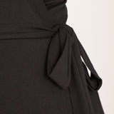 Bestie wrap short jersey dress - Black