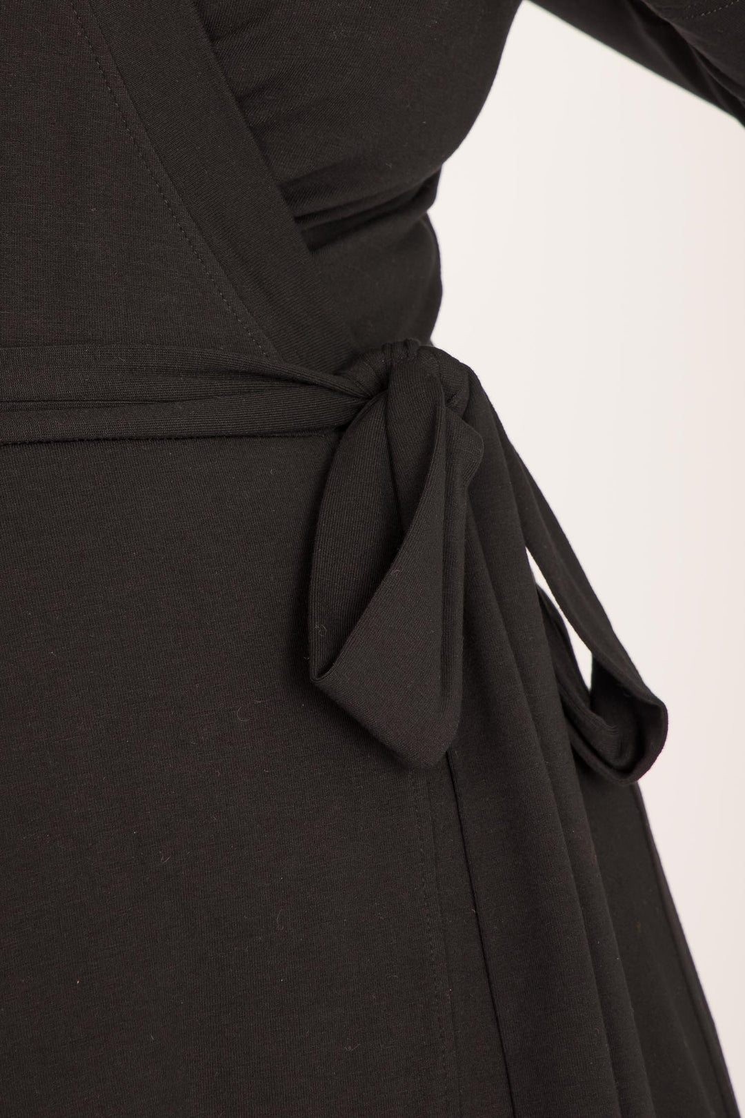 Bestie wrap short jersey dress - Black