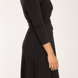 Bestie wrap short jersey dress - Black
