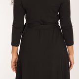 Bestie wrap short jersey dress - Black