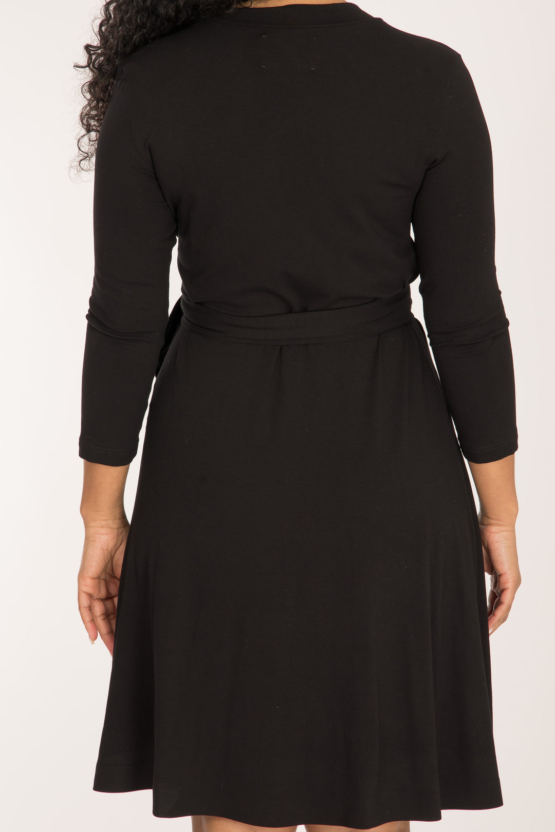Bestie wrap short jersey dress - Black