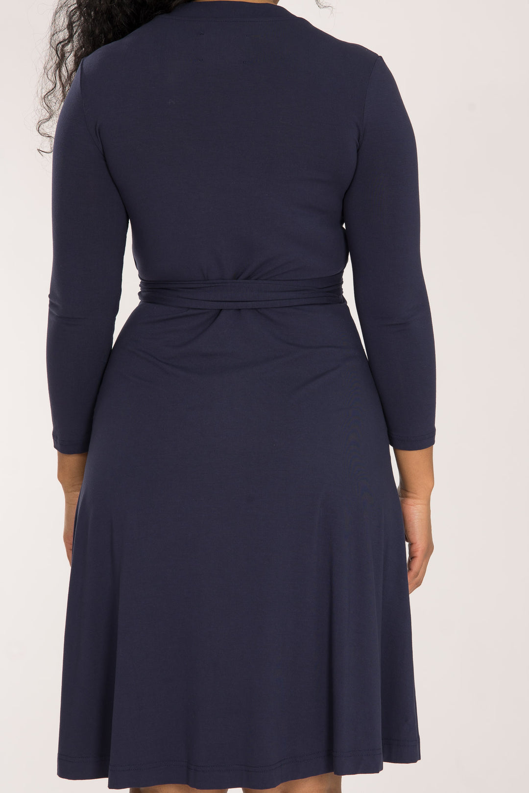 Bestie wrap short jersey dress - Navy